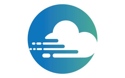 Cloud logo icon server save data template design v28