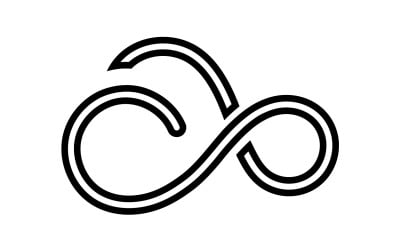 Cloud logo icon server save data template design v39