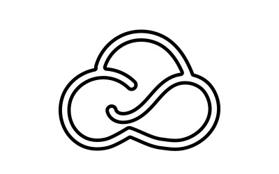 Cloud logo icon server save data template design v47