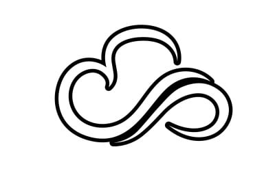 Cloud logo icon server save data template design v48