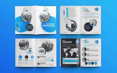 Modelo de brochura multiuso de 16 páginas de proposta de negócios moderna 06