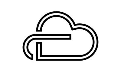 Servidor de icono de logotipo de nube guardar diseño de plantilla de datos v43