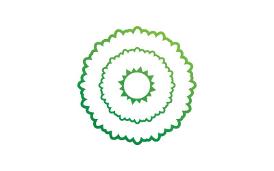 Szablon projektu ikony logo piękna kwiatu v5