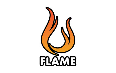 Flame fire hot burning logo template v1
