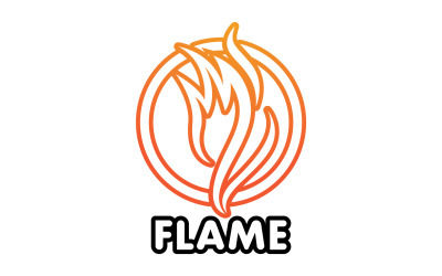 Flame fire hot burning logo template v7