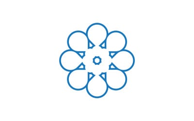 Flower beauty logo icon design template v7