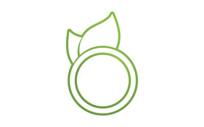Green eco leaf nature logo template v7