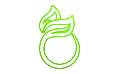 Leaf eco green tree logo naturaleza plantilla diseño v17