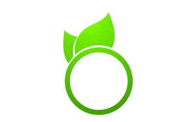 Leaf eco green tree logo naturaleza plantilla diseño v20