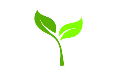 Leaf eco green tree logo naturaleza plantilla diseño v24