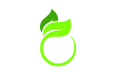 Leaf eco green tree logo naturaleza plantilla diseño v27