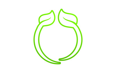 Leaf eco green tree logo nature template design v10