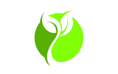 Leaf eco green tree logo nature template design v22