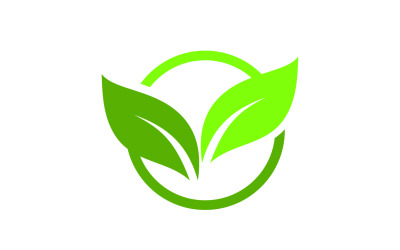 Leaf eco green tree logo nature template design v23