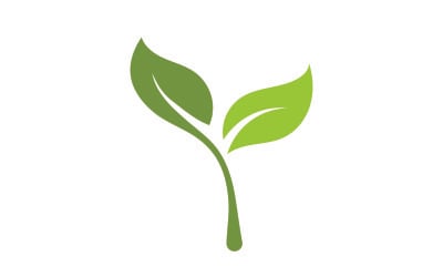 Leaf eco green tree logo nature template design v24