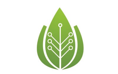 Leaf eco green tree logo nature template design v26