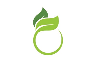 Leaf eco green tree logo nature template design v27