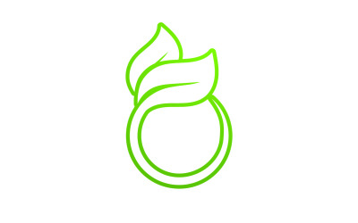 Leaf eco green tree logo nature template design v8