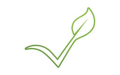 Plantilla de logotipo de naturaleza de hoja ecológica verde v3