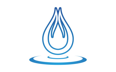 Waterdrop liquid nature logo template design v1