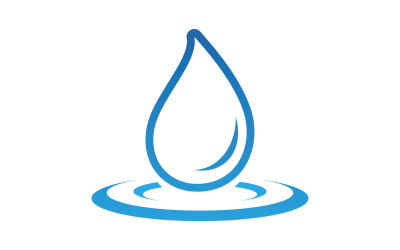 Waterdrop liquid nature logo template design v2