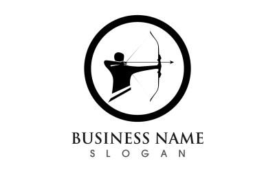 Archer-Logo und Symbolvorlage, Vektordesign v7