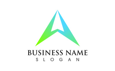 Business A-Buchstaben-Anfangslogo-Design-Vektor v6