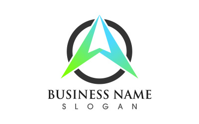 Business A-Buchstaben-Anfangslogo-Design-Vektor v7