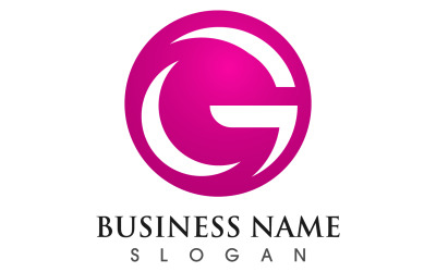 G harfi ilk iş logo şablonu vektörü v14