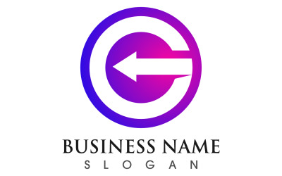 G letter initial business logo template vector v11