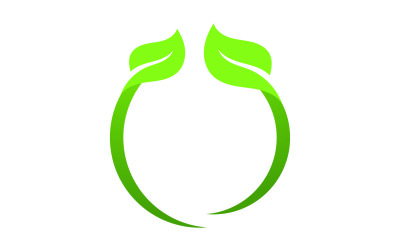 Leaf eco green tree logo nature template design v38