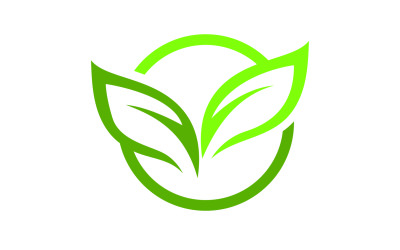 Leaf eco green tree logo nature template design v41