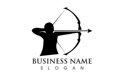 Okçu logosu ve sembol şablonu vektör tasarımı v2