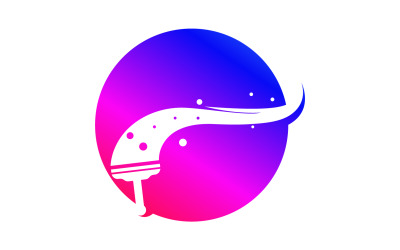 Szablon logo pędzla bólu wektor v1