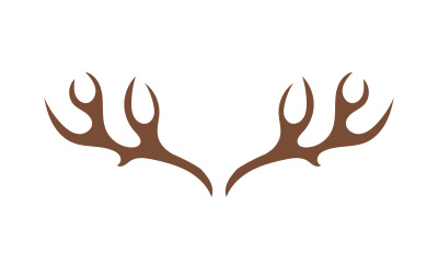 Deer horn head logo template design v10