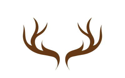 Deer horn head logo template design v1