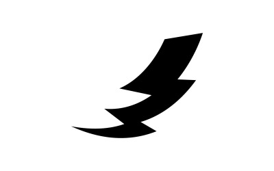 Design de modelo de logotipo de raio flash Thunderbolt v7