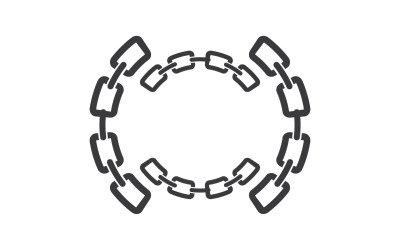 Elemento del modello di disegno vettoriale a catena v17