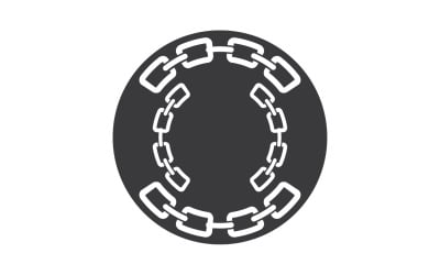 Elemento del modello di disegno vettoriale a catena v18