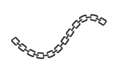 Elemento del modello di disegno vettoriale a catena v8