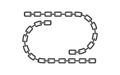 Elemento modello di disegno vettoriale a catena v21