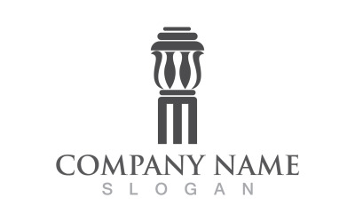 Sütun logosu ve sembol tasarım vektörü v1