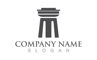 Sütun logosu ve sembol tasarım vektörü v2