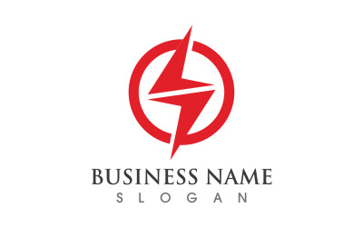 Thunderbolt flash lightning logo template design v12