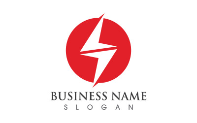Thunderbolt flash lightning logo template design v13