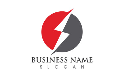 Thunderbolt flash lightning logo template design v14