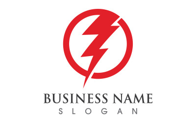 Thunderbolt flash lightning logo template design v18