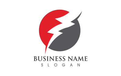 Thunderbolt flash lightning logo template design v21