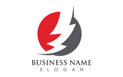 Thunderbolt flash lightning logo template design v23
