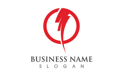 Thunderbolt flash lightning logo template design v9